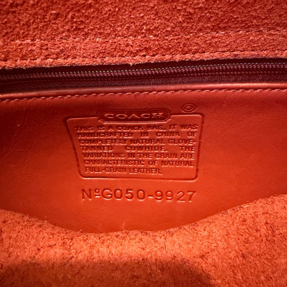 Vintage Red Willis 9927 Coach Vibrant Red Leather Satchel - Picture 9 of 9